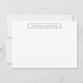 Minimalistisch Modern, einfach Schwarz-weiß Person Mitteilungskarte (Vorderseite)