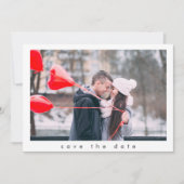 Minimalistisch Modern einfach, stilvoll 2 Foto Wed Save The Date (Vorderseite)