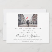 Minimalistisch Modern einfach, stilvoll 2 Foto Wed Save The Date (Rückseite)