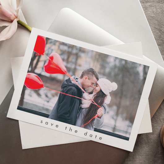 Minimalistisch Modern einfach, stilvoll 2 Foto Wed Save The Date
