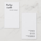 Minimalistisch Modern, einfach und Schlicht handsc Visitenkarte (Vorne/Hinten)