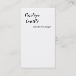 Minimalistisch Modern, einfach und Schlicht handsc Visitenkarte