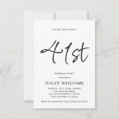 Minimalistisch-Modern-Einfache Kalligraphie 41. Ge Einladung (Vorderseite)