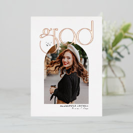 Minimalistisch Modern Foto Abschluss mit einfachem Folieneinladung