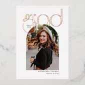 Minimalistisch Modern Foto Abschluss mit einfachem Folieneinladung (Vorderseite)