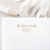 Minimalistisch Modern|Gold Weihnachts-Rücksendeadr (Insitu)