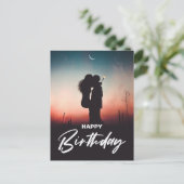 Minimalistisch Modern Happy Birthday Gruß Foto Postkarte (Stehend Vorderseite)