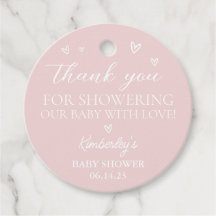 Minimalistisch Modern Hello Baby Dusche Danke Favo