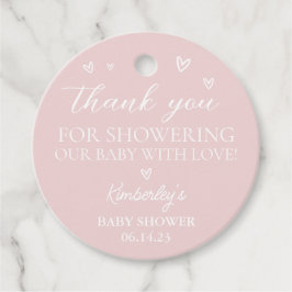 Minimalistisch Modern Hello Baby Dusche Danke Favo Geschenkanhänger