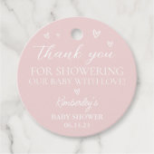 Minimalistisch Modern Hello Baby Dusche Danke Favo Geschenkanhänger (Vorderseite)