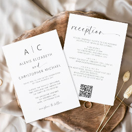 Minimalistisch-modern in einem QR-Code Einladung