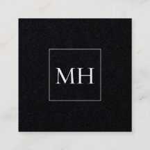 Minimalistisch Modern Initials Monogram Black Kraf