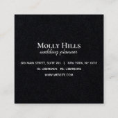 Minimalistisch Modern Initials Monogram Black Kraf Quadratische Visitenkarte (Rückseite)