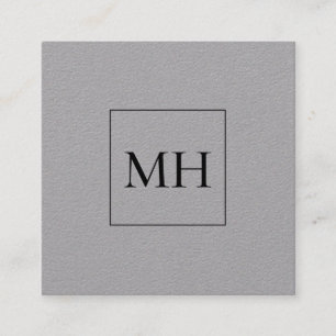 Minimalistisch Modern Initials Monogram Kraft Quadratische Visitenkarte