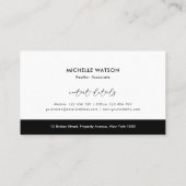 Minimalistisch-Modern-Logo-Real-Anwesen-Agent-Foto Visitenkarte (Rückseite)