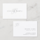 Minimalistisch Modern Monogram Beruflich einfach Visitenkarte (Vorne/Hinten)