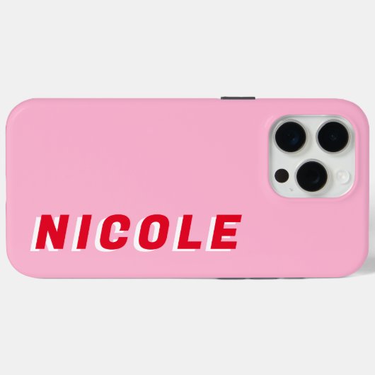 Minimalistisch-Modern-Monogramm Case-Mate iPhone Hülle (Rückseite (Horizontal))