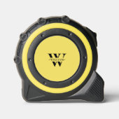 Minimalistisch-Modern-Monogramm-Erstgelb Maßband (Vorderseite)