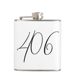 Minimalistisch Modern Montana 406 Black Flask Flachmann