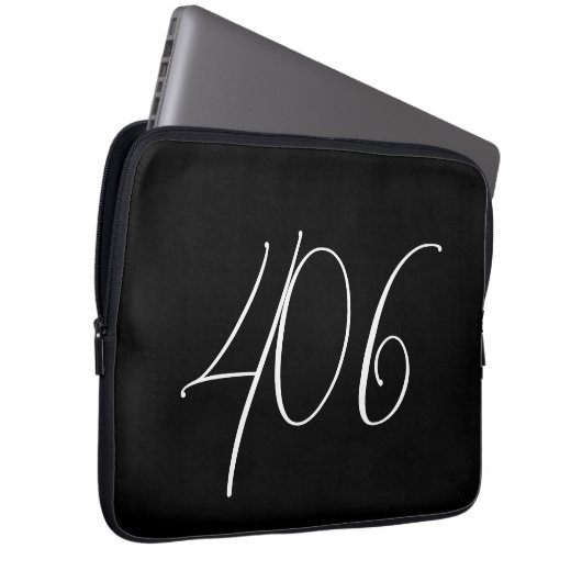 Minimalistisch Modern Montana 406 Schwarz Laptopschutzhülle (Vorne Rechts)