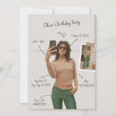 Minimalistisch Modern Moodboard Modern Modern Foto Einladung (Vorderseite)