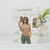 Minimalistisch Modern Moodboard Modern Modern Foto Einladung (Stehend Vorderseite)