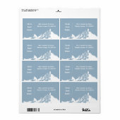 Minimalistisch Modern Mountain Icy Blue (Vorne)