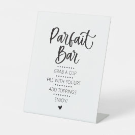 Minimalistisch Modern Parfait Bar Brunch Pedestzei Sockelschild