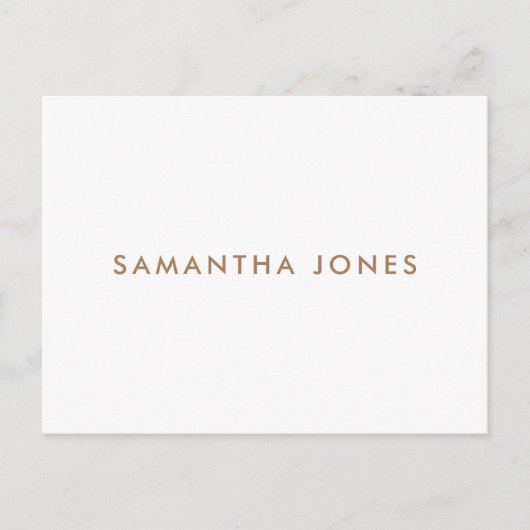 Minimalistisch modern postkarte (Vorderseite)