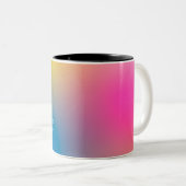 Minimalistisch Modern Rainbow Ombre w/Individuelle Zweifarbige Tasse (VorderseiteRechts)