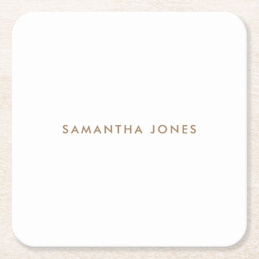 Minimalistisch modern rechteckiger pappuntersetzer (Vorderseite)