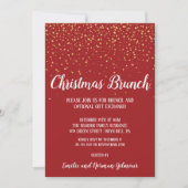 Minimalistisch Modern|Red Christmas Brunch Einladung (Vorderseite)