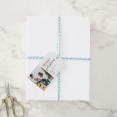 Minimalistisch Modern Red Frohe Weihnachtsskriptkl Geschenkanhänger (Mit Garn)