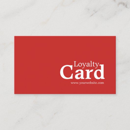 Minimalistisch Modern Red White Beauty Loyalität Treuekarte (Vorderseite)