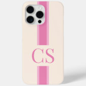 Minimalistisch Modern rosa Anfangsmonogramm Case-Mate iPhone Hülle (Rückseite)