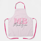 Minimalistisch Modern rosa Anfangsmonogramm Schürze (Vorderseite)