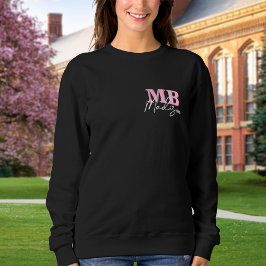 Minimalistisch Modern rosa Anfangsmonogramm Sweatshirt