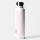 Minimalistisch Modern rosa Anfangsmonogramm Trinkflasche (Links)