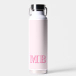 Minimalistisch Modern rosa Anfangsmonogramm Trinkflasche<br><div class="desc">Pink Minimalistisch Moderne erste Monogramm Wasser Flasche. Erstellen Sie Ihre eigene personalisierte Wasserflasche mit eigenem Anfangsnamen.</div>