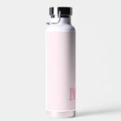 Minimalistisch Modern rosa Anfangsmonogramm Trinkflasche (Rechts)