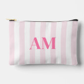 Minimalistisch Modern rosa Anfangsmonogramm Zubehörtasche (Vorderseite)