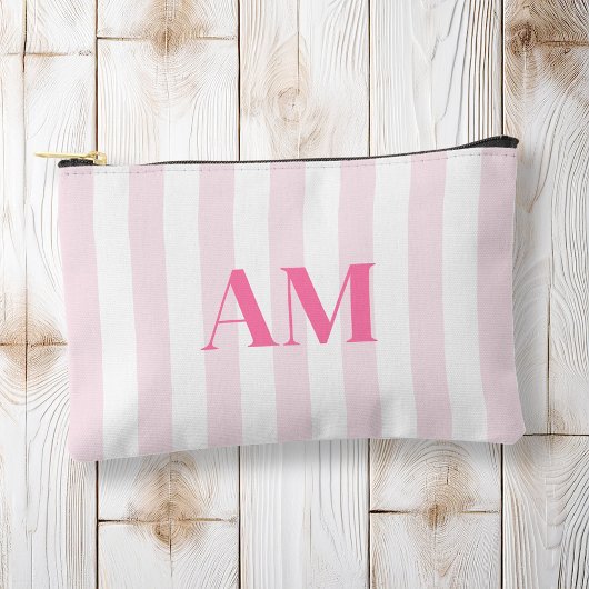 Minimalistisch Modern rosa Anfangsmonogramm Zubehörtasche