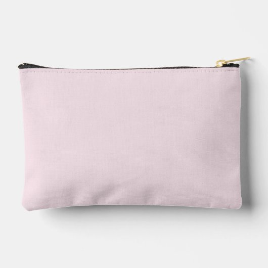 Minimalistisch Modern rosa Anfangsmonogramm Zubehörtasche (Rückseite)