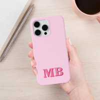 Minimalistisch Modern rosa Erstmonogramm