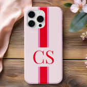Minimalistisch Modern rosa Erstmonogramm Case-Mate iPhone Hülle
