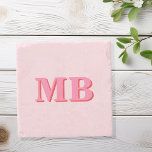 Minimalistisch Modern rosa Erstmonogramm Steinuntersetzer<br><div class="desc">Rosa Minimalistisch Modern Initial Monogram Untersetzer. Erstellen Sie Ihre eigenen personalisierten Untersetzer mit einem benutzerdefinierten Anfangsnamen.</div>