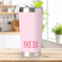 Minimalistisch Modern rosa Erstmonogramm