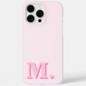 Minimalistisch Modern rosa Monogramm Case-Mate iPhone Hülle (Rückseite)