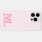 Minimalistisch Modern rosa Monogramm Case-Mate iPhone Hülle (Rückseite (Horizontal))