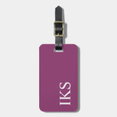 Minimalistisch Modern rosa-weiß Gepäckanhänger (Vorderseite vertikal)